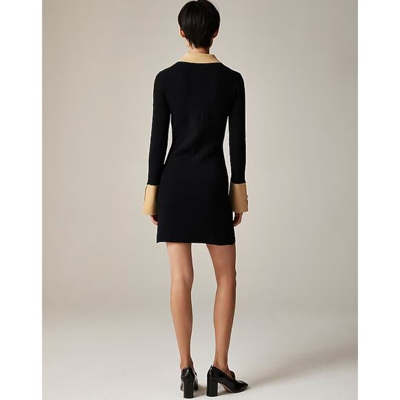 J.Crew Ribbed Polo Sweater Dress Jewel Buttons Stretch Knit Preppy Small NWT - Picture 2 of 12